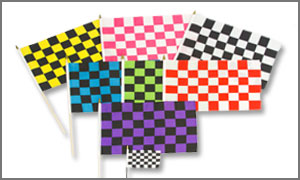 Checkered Stick Flags