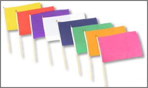 Solid Color 12x18in Stick Flags