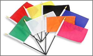 Solid Color 4x6in Stick Flags