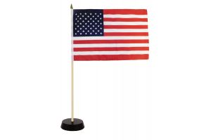 USA 12x18in Flag & Base Set