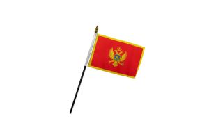 Montenegro 4x6in Stick Flag