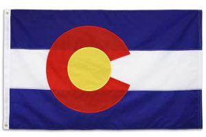 Colorado Embroidered Flag 3x5ft