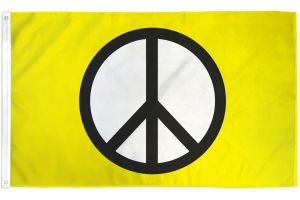 Peace (Yellow) Flag 3x5ft Poly
