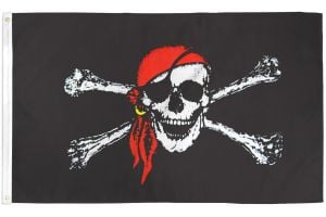 Red Bandana Jolly Roger 3x5ft DuraFlag