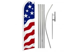 USA New Glory Super Flag & Pole Kit