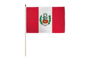 Peru 12x18in Stick Flag