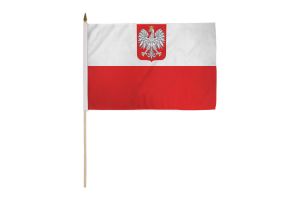 Poland (Eagle) 12x18in Stick Flag