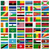 (2x3ft) Set of 54 African Flags