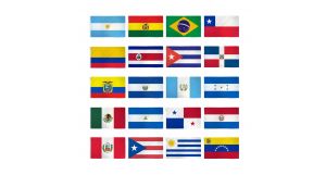 (2x3ft) Set of 20 Latin American Flags