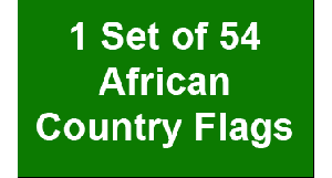 (12x18in) Set of 54 African Stick Flags