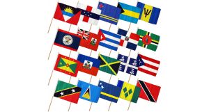 (12x18in) Set of 20 Caribbean Stick Flags