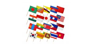(12x18in) Set of 20 Asian Stick Flags