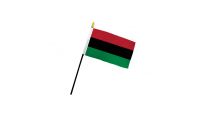 Afro American 4x6in Stick Flag