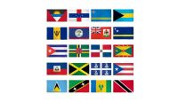 3x5ft Set of 20 Caribbean Flags shown countries included