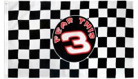#3 Checkered Printed Polyester Flag 3ft by 5ft