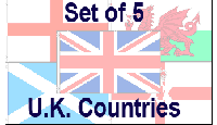 3x5ft Set of 5 UK Country Flags