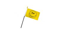 Happy Face 4x6in Stick Flag