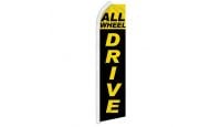 All Wheel Drive Superknit Polyester Swooper Flag Size 11.5ft by 2.5ft