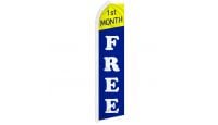 1st Month Free Superknit Polyester Swooper Flag Size 11.5ft by 2.5ft