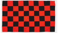 Red & Black Checkered Printed Polyester Flag 3ft by 5ft