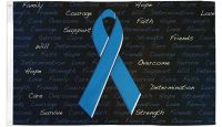 Blue Ribbon Printed Polyester Flag 3ft by 5ft