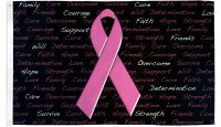 Breast Cancer Inscriptions Printed Polyester Flag 3ft by 5ft