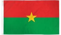 Burkina Faso Printed Polyester Flag 2ft by 3ft