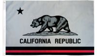 California Red Line Printed Polyester Flag 3ft by 5ft