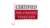 Certified Preowned Single-Sided Car Flag