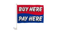 Buy Here Pay Here (Red & Blue) Car Flag