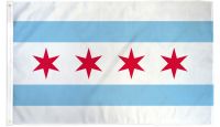 Chicago City Printed Polyester Flag 3ft by 5ft