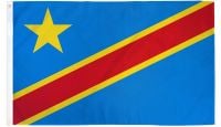 Congo Democratic Republic  Printed Polyester Flag 3ft by 5ft