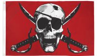 Crimson Pirate Printed Polyester Flag Size 4ft by 6ft