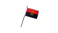 Angola 4x6in Stick Flag