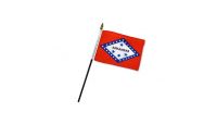 Arkansas 4x6in Stick Flag