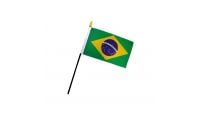 Brazil 4x6in Stick Flag