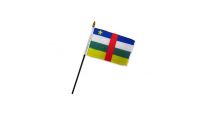 Central African Republic 4x6in Stick Flag