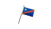 Congo Democratic Republic 4x6in Stick Flag