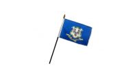 Connecticut 4x6in Stick Flag