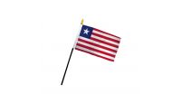 Liberia 4x6in Stick Flag