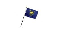 Montana Stick Flag 4in by 6in on 10in Black Plastic Stick