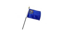 Nevada Stick Flag 4in by 6in on 10in Black Plastic Stick