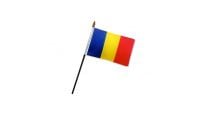 Romania 4x6in Stick Flag