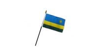 Rwanda 4x6in Stick Flag