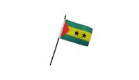 Sao Tome & Principe 4x6in Stick Flag