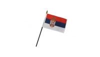 Serbia 4x6in Stick Flag