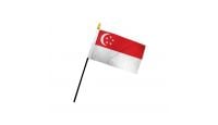 Singapore 4x6in Stick Flag