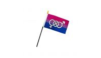 Bisexual (Symbol) 4x6in Stick Flag