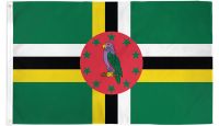 Dominica  Printed Polyester Flag 3ft by 5ft