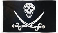 Skull & Two Swords Pirate Printed Polyester Flag 3ft by 5ft